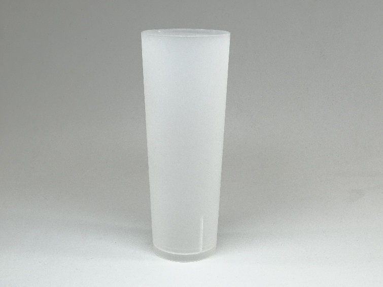 VASO TUBO 330 REUTILIZABLE PP